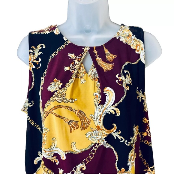 Kasper Womens Size Large Petite PL Sleeveless Designer Old Money Blouse Top - Picture 2 of 9